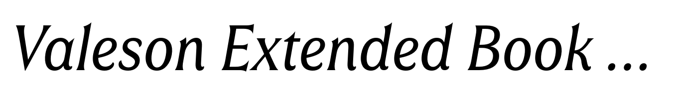 Valeson Extended Book Italic